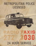 Metropolitan Police Licensed Radio Taxi recto